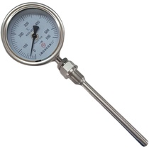 Shanghai meter factory WSS-481 universal type double metal thermometer 1 0 0-500 °C M27 * 2 thread