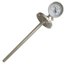 Shanghai Instrument WSS-484 Flange Thermometer 1 Level 5 0-100℃ Φ10*200mm dn10 15
