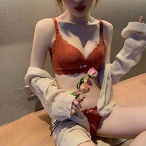 Adjusted Type of underwear Female Adjusted Sexy Lace Comfort Small Bra Coalless no steel ring to collect Breast Bra Suit
