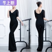 Yunyi ballet dance clothing mesh splicing medium sleeve shape suit type body etiquette basic training gymnastics practice uniform female