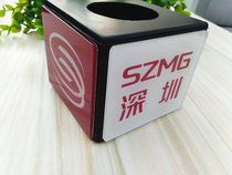 PU Taiwan standard interview microphone cover TV station entertainment news reporter interview microphone box card cover microphone microphone calibration customization