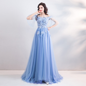 Fairy Yarn Elegant Bride Wedding Salute Dinner Annual Party Dress 