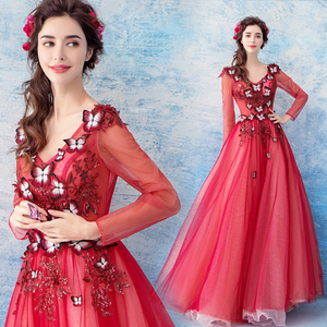 wedding dress noble fashionable Red Wedding Toast bride banquet  