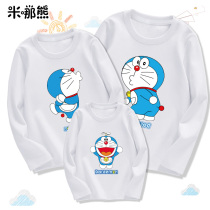 Jingle Cats parent-child family parent-child mu nv zhuang cotton base shirt Doraemon long sleeve T-SHIRT in spring and autumn