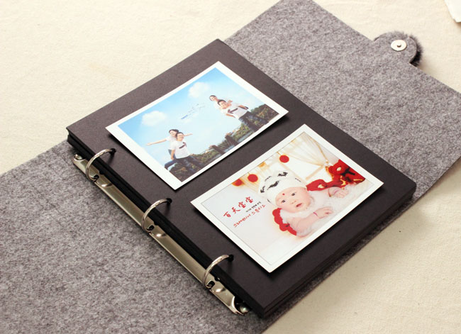 diy相册粘贴式影集 高档毛毡封面 全手工制作 创意礼品 包邮相册