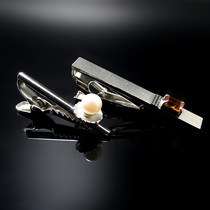 Miscellaneous Collection of Japanese reflow tie clip Sterling silver pearl crystal inlaid mens jewelry collected earlier