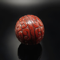 Gao ancient jade and old jade unearthed ancient Goun old agate beads red agate giant version of Big Round beads