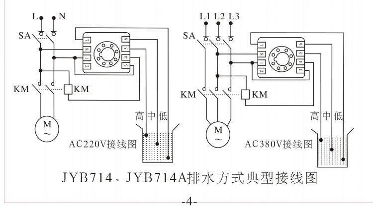 德力西 电子式液位继电器 jyb-714a ac220v 全自动液位水位控制器_双