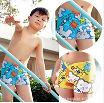 Child Bathing Suit Boy Flat Corner Professional Swimsuit Middle School Boy Flat Corner Casual Training Swimsuit Pants Up Yard