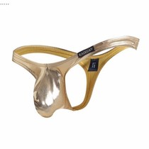 Low waist sexy lacquer leather imitation leather love lingerie Tiny pants rump hip man