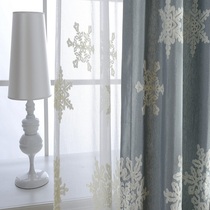 2021 new living room linen window screen Japanese literary curtain curtain balcony yarn shading light transparent transparent