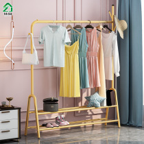 Household light luxury hanger Floor-to-ceiling bedroom net red coat rack Simple clothes rack Multi-function storage hanging bag shelf