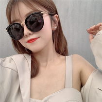 Classic tide new simple fashion Korean version of tide Net red polarized sun glasses big frame Joker round face retro sunglasses women