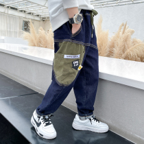 Boy Clothing Boy Jeans 2022 Spring Dress New Children Pants Big Boy Spring Autumn Season Loose Long Pants Handsome