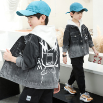 Boy Spring and Autumn Cowboy Jacket 2022 New CUHK Child Spring Clothing Boy Jacket Children Fried Street Boomer Korean version