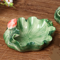 Chinese living room creative large goldfish Lotus ceramic ashtray windproof office personalized ornaments home Classics