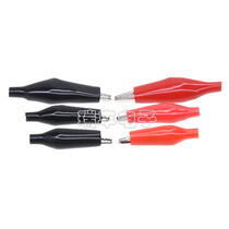 Large medium trumpet alligator clip guard clip power clip test clip red and black small alligator clip