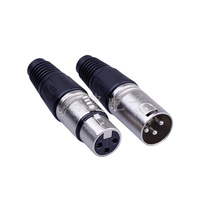 Kanong head 3 4-core female male head Cannon head microphone plug audio connector DIY three-core Caron