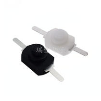 Strong light flashlight 1208-YD black white straight foot small button switch 2 feet control switch self-locking