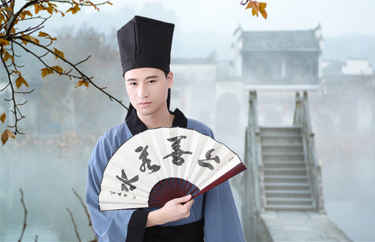 唐装汉服帽子四方平顶巾东坡帽书生帽秀才帽儒巾东坡巾汉服配饰男