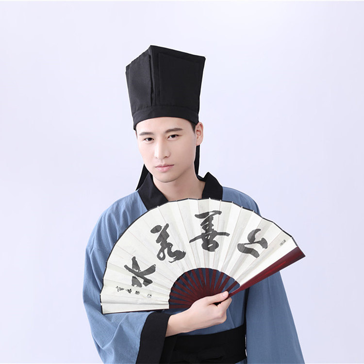 唐装汉服帽子四方平顶巾东坡帽书生帽秀才帽儒巾东坡巾汉服配饰男