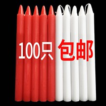 100 lighting power outages household candles candles smokeless spare for Buddha blackout resistant to burning red wax candles and white