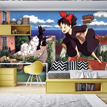 Miyazaki Jun 3D wall sticker Decorative Dragon Cat Dormitory Poster Mesh Red Ins Thousands and Thousand-Seeking Wallpaper Mega-Day Self-Adhesive