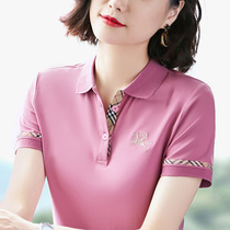 2021 new work clothes cotton led short sleeve t-shirt women Summer loose top ladies lapel polo shirt