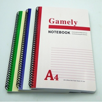 10 coil notebook A4 thick student exercise book large office notebook thin spiral soft copy 100 pages