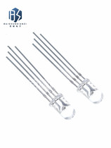 5mm round head transparent RGB red blue and green four feet full color common yin and yang F5 LED LED LED