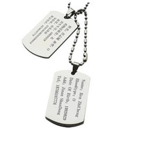 Custom military brand lettering identity card necklace pendant American soldier brand comrades and brothers party commemorative gift