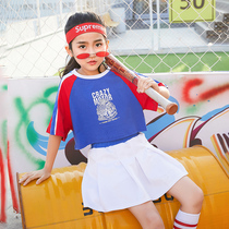 Kindergarten hip-hop hip-hop dance suit Dance costume Summer jazz dance costume Mens and womens childrens La La dance performance costume