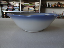 Antique Collection Boutique China White Glaze Blue Edge Old Porcelain Bowl Porcelain