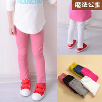 Korean version of girls bottom pants spring and autumn style children outside wear versatile small foot baby pencil pants tide cotton 100cm