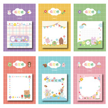 catshow marshmallow series cute post-it note cartoon N times paste note This note paste hand account note message