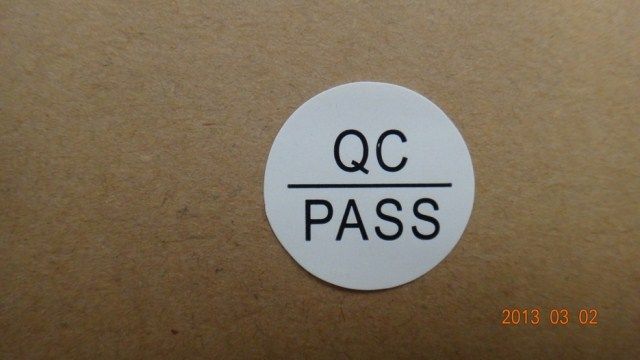 qc标签/qc pass/标贴/不干胶/圆形/自粘纸/0.01元/个不干胶定做