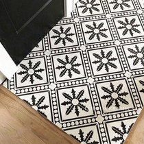 Line black and white tiles 200 Nordic tiles Wall tiles Restaurant kitchen bathroom bathroom floor tiles Non-slip all-ceramic