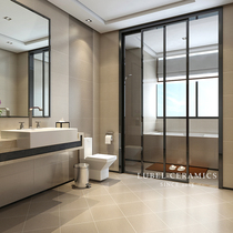 Simple cloth pattern antique brick Bedroom wall brick floor tile tile bathroom kitchen bathroom non-slip toilet 300 600