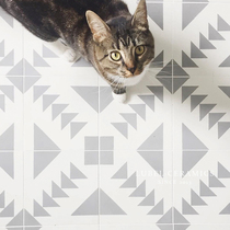 Six shell gray French tile floor tiles Tile bathroom floor tiles Vintage floor bathroom balcony Nordic