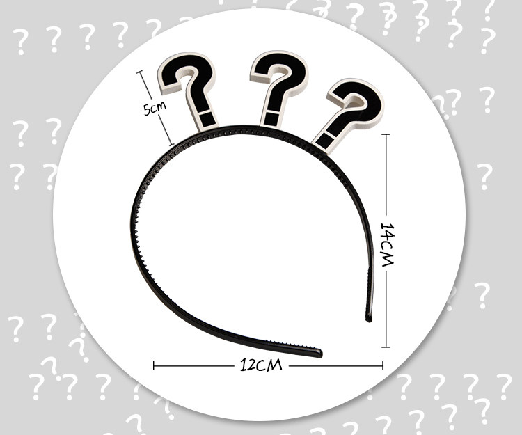 黑人尼克扬问号表情发箍发饰一脸懵逼 qq恶搞表情包 搞怪自拍神器