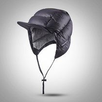 RIMIX Outdoor Duck Tongue Down Hat Mountaineering Comfort Warm Hat Duck Suede Antifreeze Protection Ultra Light Portable Riding Cap