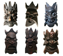 Guizhou Tunbao cultural ethnic handmade wood carving puppet play mask play face secret room props safety pendant gift