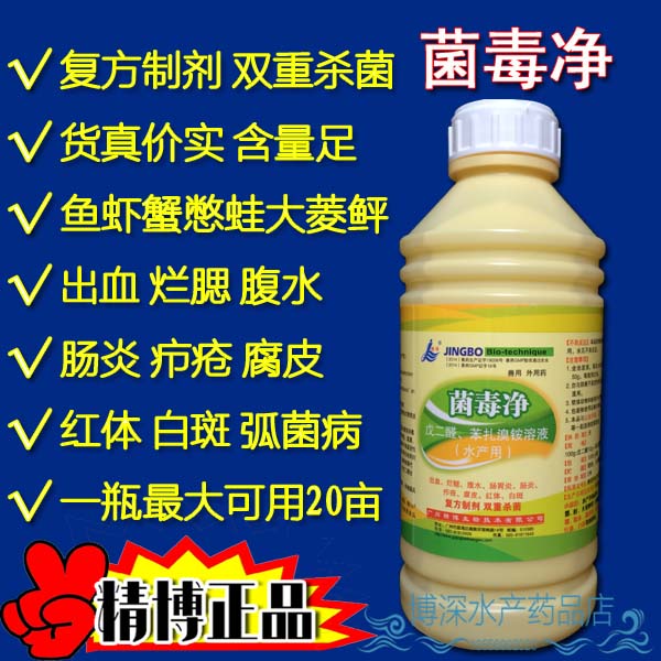 菌毒净 精博水产渔药 复方戊二醛 苯扎溴铵溶液10% 杀菌消毒水剂