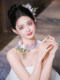신부 분위기 머리 장식 온화한 보라색 시뮬레이션 튤립 세트 슈퍼 요정 웨딩 드레스 모닝 가운 액세서리 신부 분위기 머리 장식 온화한 보라색 시뮬레이션 튤립 세트 슈퍼 요정 웨딩 드레스 모닝 가운 액세서리