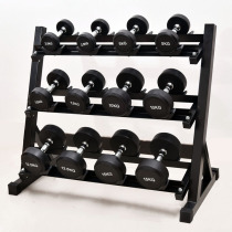 Plastic coated dumbbell commercial solid cast iron gym dumbbell rack set combination single 15kg mens home pair