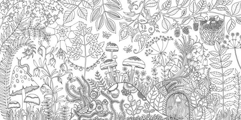 魔法森林港台原版原版正版enchanted forest填色书涂色秘密花园英文续