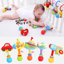 jollybaby baby doll BB stick Baby hand rattle Cloth rattle toy Hand grab stick Lathe pendant 0-1 years old