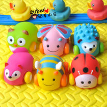 Foreign trade export baby bell sound inertial car No edge angle baby soft rubber ball toys can be imported