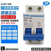 (new original)CHNT Zhengtai miniature circuit breaker air-opening DZ47-60 2P 3A-60A