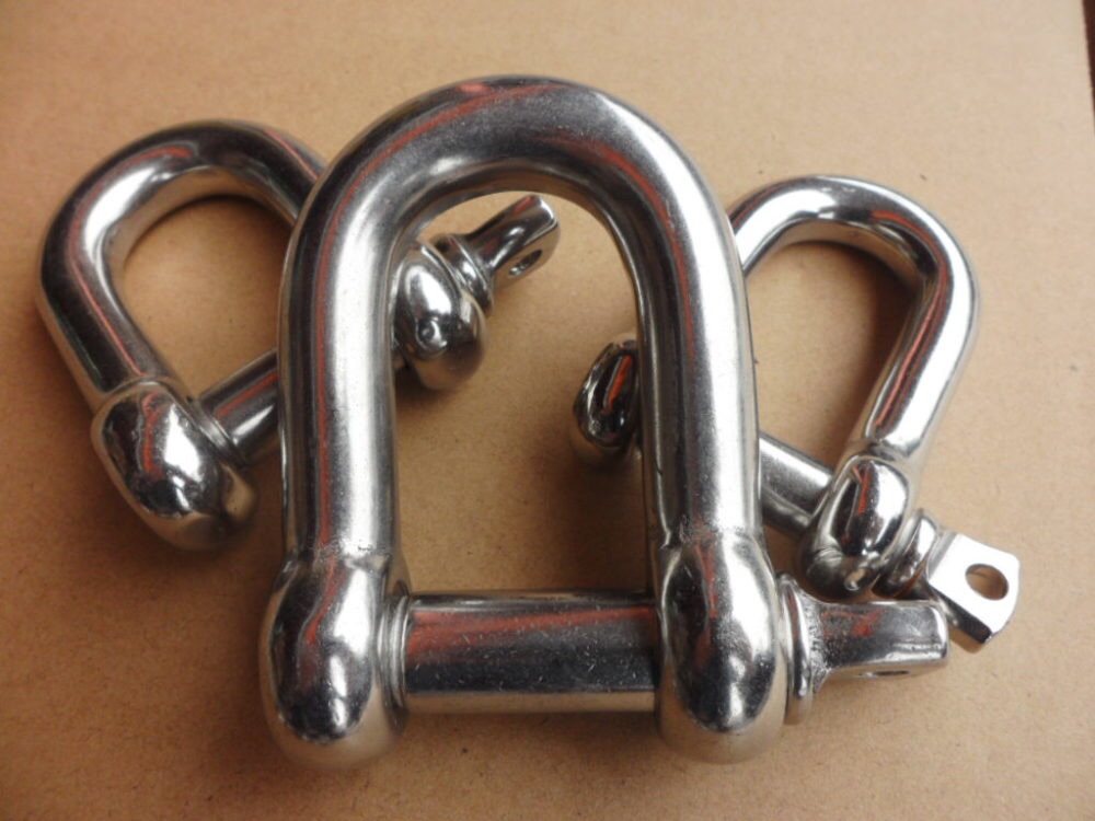 304不锈钢d型卸扣m4m5m6m8m10u型起重吊扣索具船用卸扣